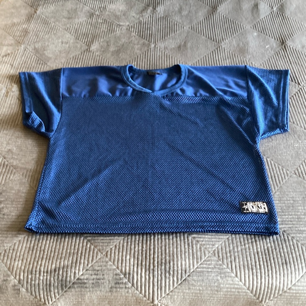 Men's TAG Blue Mesh Practice Football Jersey Athletic T-Shirt Size L/XL EUC
